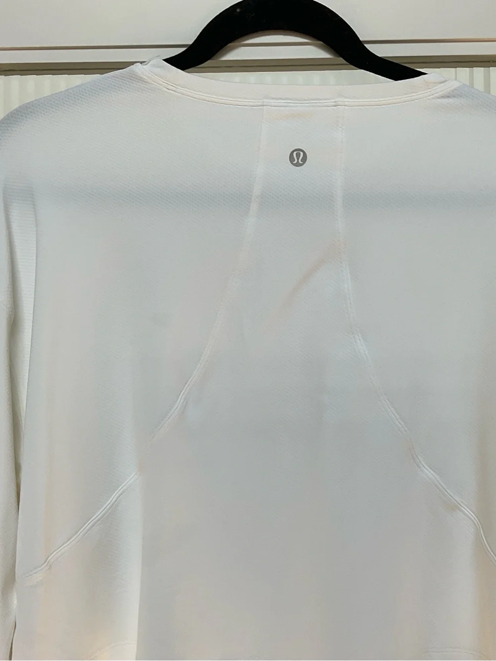 lululemon athletica White Cropped Long-Sleeve Logo Sweatshirt
